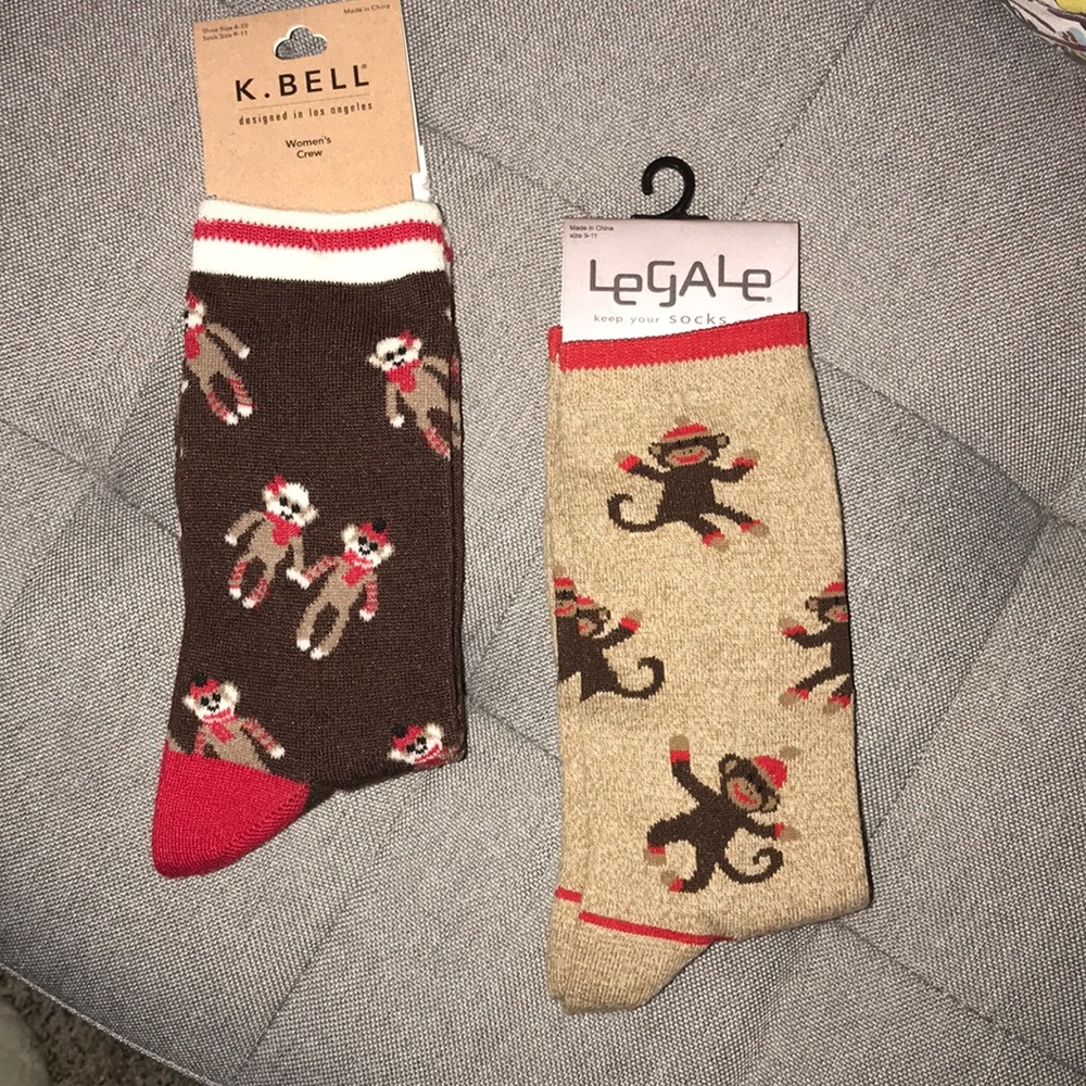 Sock monkey socks. NWT.